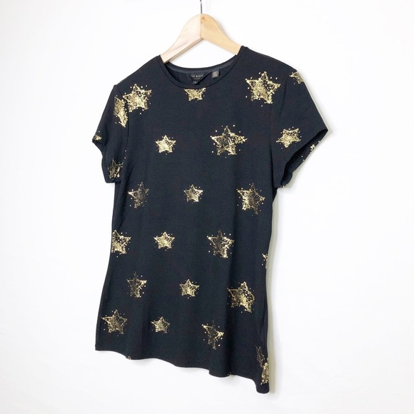 Ted baker, black gold star T-shirt - Picture 9 of 10